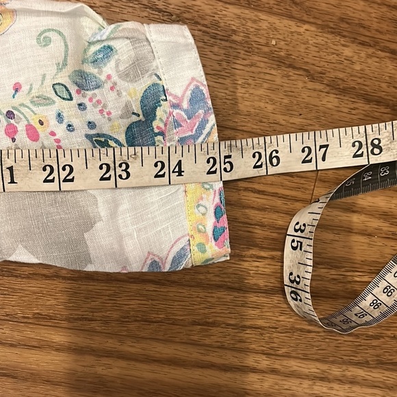 Malvin Hamburg-Germany Floral Tunic 100% Linen Blouse SZ S - Picture 7 of 8